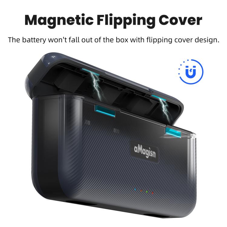 For Insta360 Ace Pro 2 Battery aMagisn Fast Charging Box Charger Storage Compartment