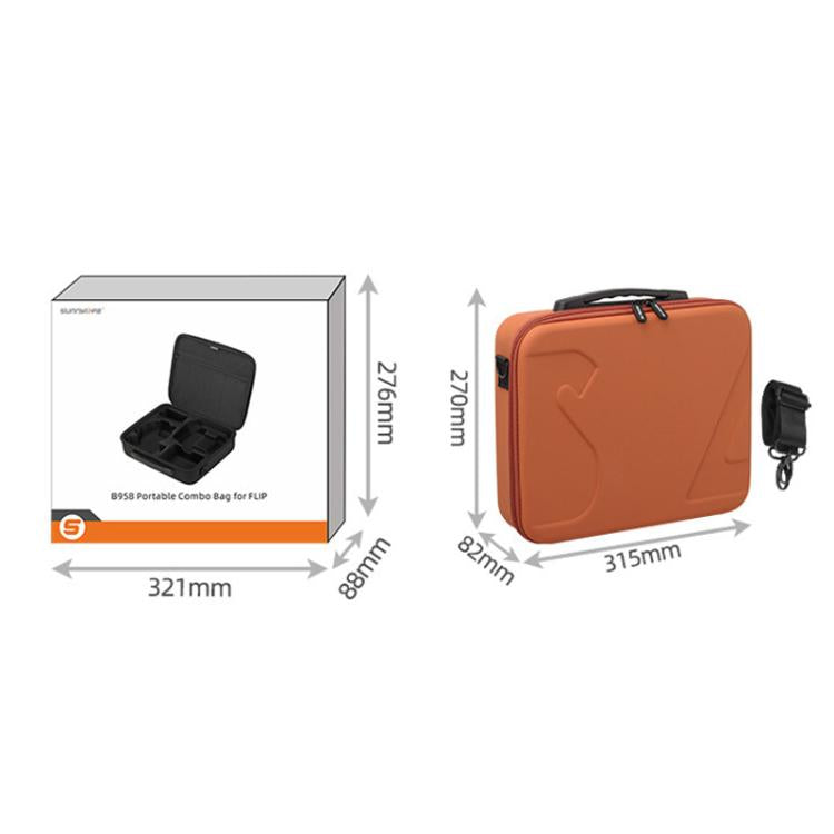 For DJI Flip Sunnylife FP-B958 Storage Bag Vlog Aerial Camera Protective Case Accessory(Black)
