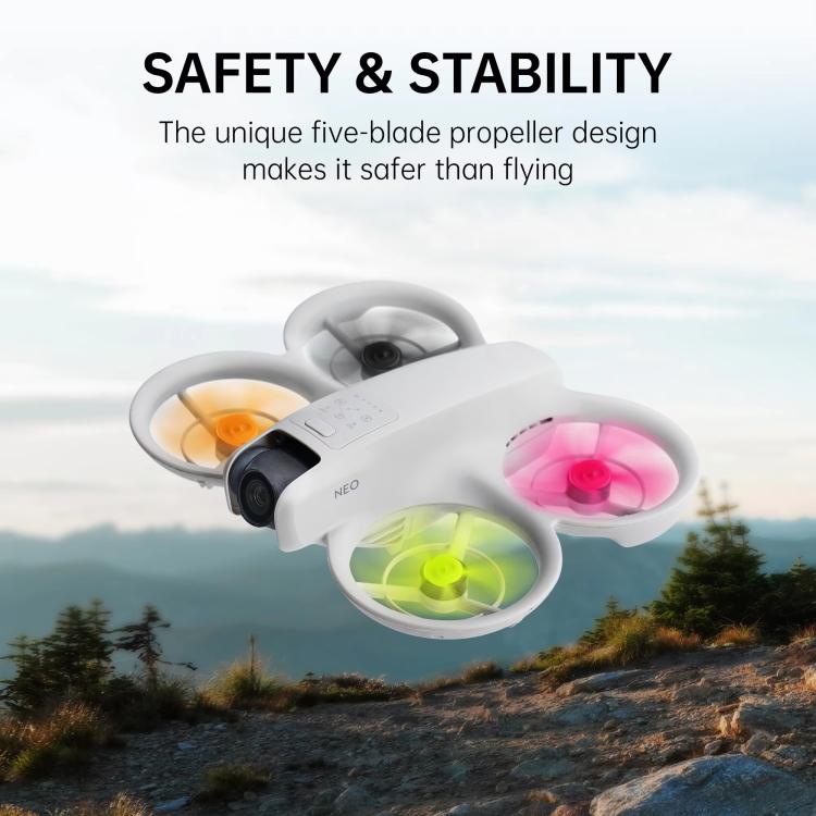 1pair For DJI Neo RCSTQ Drone 5 Blade Paddle Quick Release Replacement Blade(Orange)