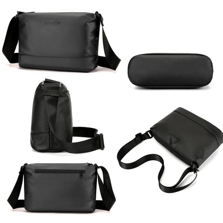 WEPOWER Simple Shoulder Bag For Men Light Casual Commuter Messenger Pack(Black)