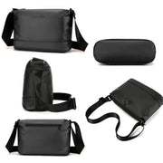 WEPOWER Simple Shoulder Bag For Men Light Casual Commuter Messenger Pack(Black)