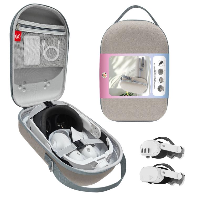 For Meta Quest 3S / 3 VR Headset JYS Storage Bag Handbag(Gray)