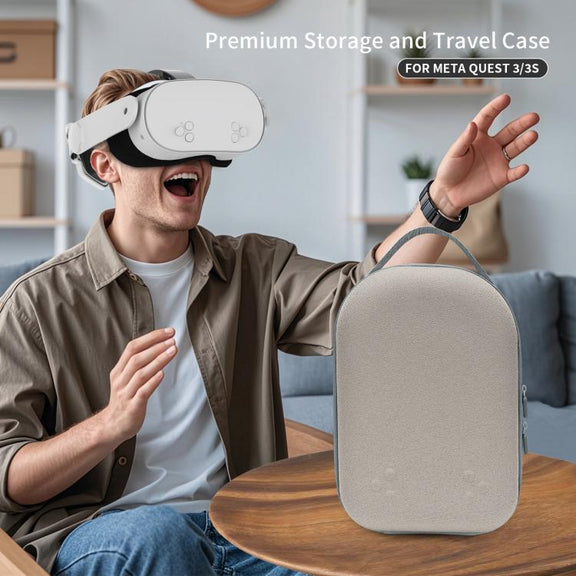 For Meta Quest 3S / 3 VR Headset JYS Storage Bag Handbag(Black and White)