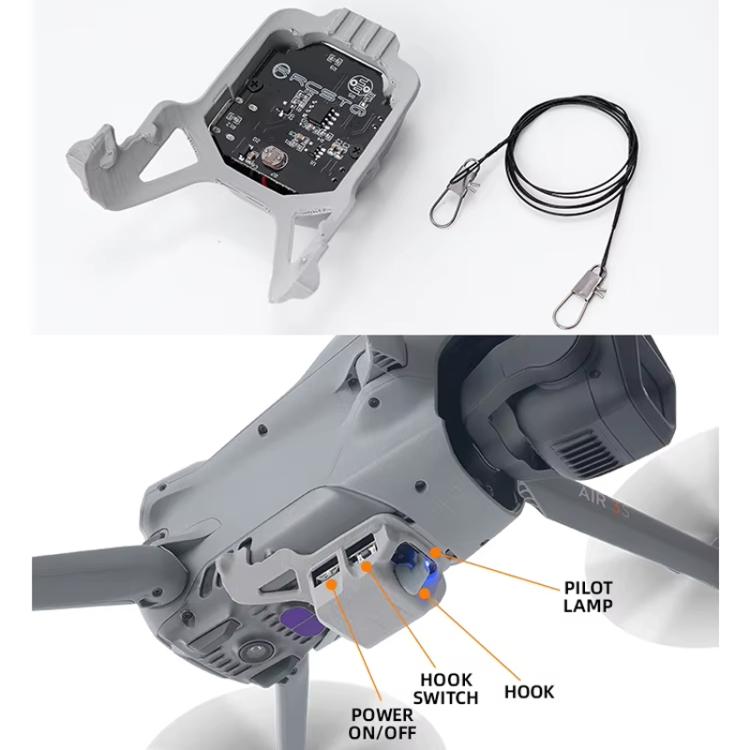 For DJI Air 3S RCSTQ Drone Air Thrower Transport Device(Thrower+Binding Line)