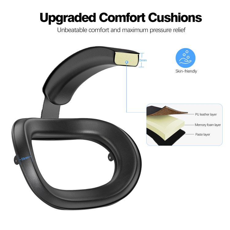 For Meta Quest 3S VR Headset Elite Head Strap Adjustable Comfort Decompression Headband(Gray White)