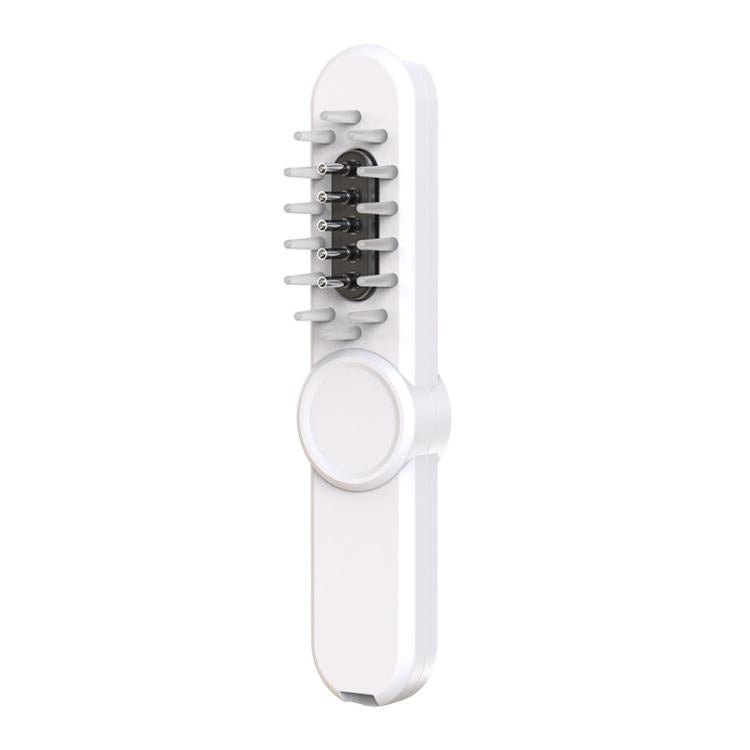 Hair Oil Applicator Roller Ball Red / Blue Light Electric Massage Comb Hair Regrowth Conductive Comb(White)
