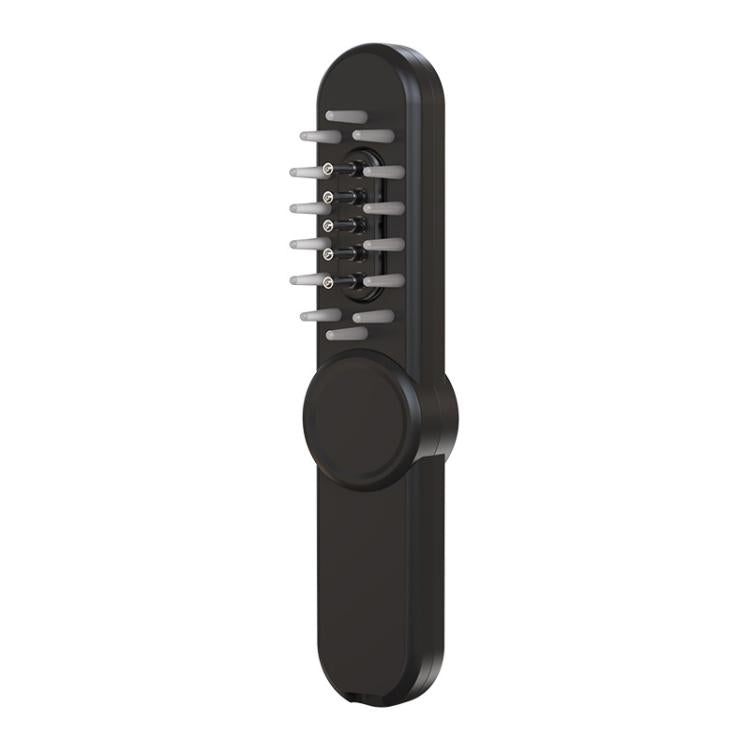 Hair Oil Applicator Roller Ball Red / Blue Light Electric Massage Comb Hair Regrowth Conductive Comb(Black)
