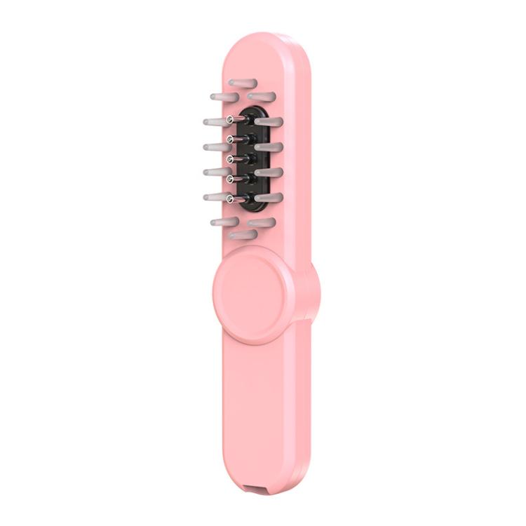 Hair Oil Applicator Roller Ball Red / Blue Light Electric Massage Comb Hair Regrowth Conductive Comb(Pink)
