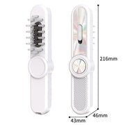 Hair Oil Applicator Roller Ball Red / Blue Light Electric Massage Comb Hair Regrowth Conductive Comb(Pink)