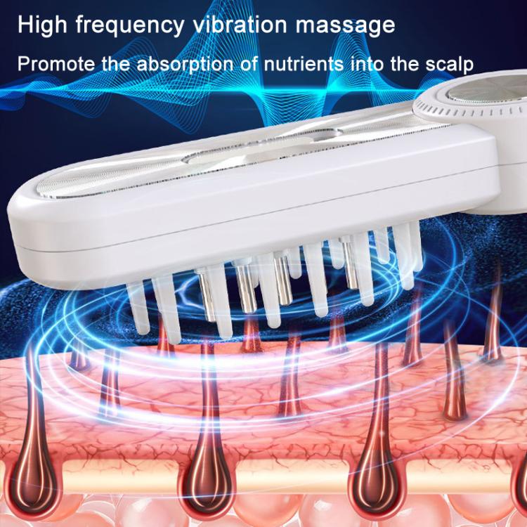 Hair Oil Applicator Roller Ball Red / Blue Light Electric Massage Comb Hair Regrowth Conductive Comb(Pink)