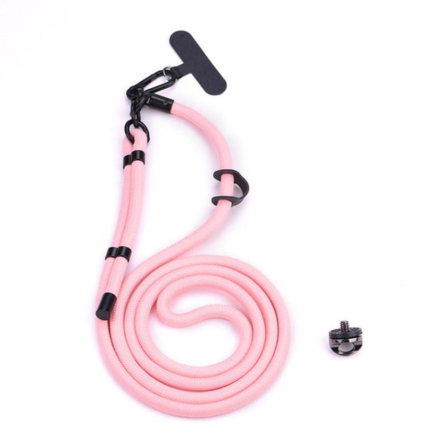 BRDRC Sport Camera Lanyard With 1/4 inch Screw Anti-Lost Crossbody Rope Accessory(Pink)