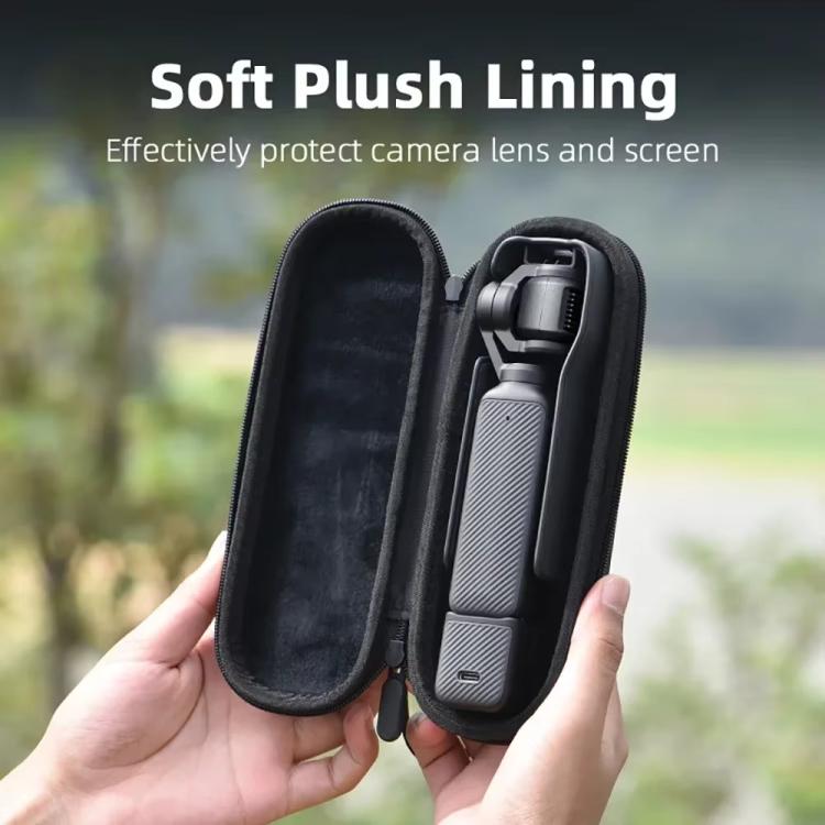 For DJI OSMO Pocket 3 BRDRC Storage Bag Standalone Handy Case Protective Pouch(PU Gray)
