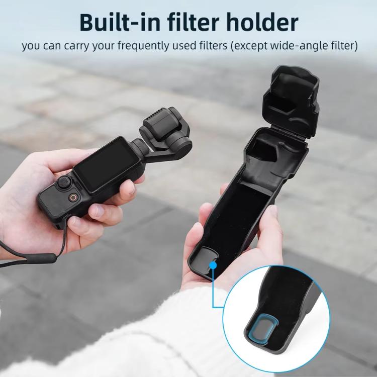 For DJI OSMO Pocket 3 BRDRC Lens Cap Camera Case Screen Protector Accessories(Pink)
