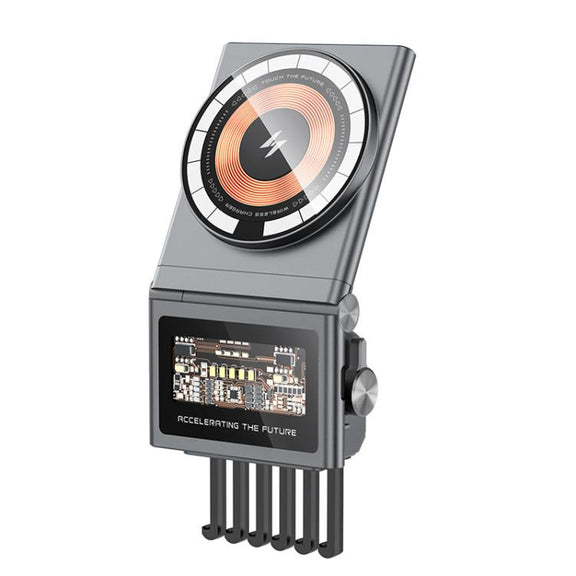 Car Air Outlet Intelligent Induction Wireless Charging Mobile Phone Holder(Gray)