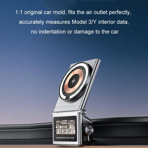 Car Air Outlet Intelligent Induction Wireless Charging Mobile Phone Holder(Gray)