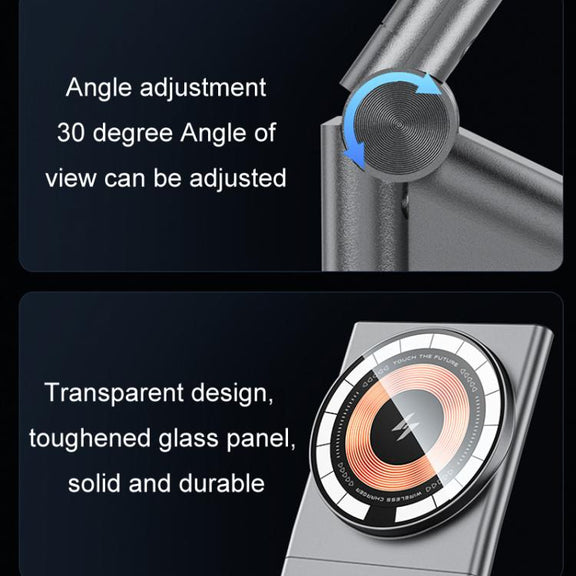 Car Air Outlet Intelligent Induction Wireless Charging Mobile Phone Holder(Gray)