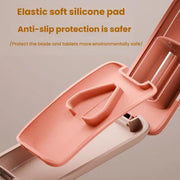 Lightweight Pill Cutter Box Portable Tablet Cutting Dispensing Pill Box(Angel White)