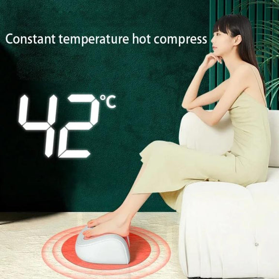 Z5 Dual-frequency Red Light Constant Temperature Hot Compress Foot Massager, Spec: US Plug(Black)