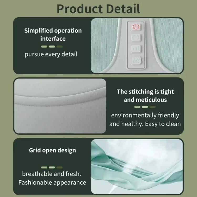 Z5 Dual-frequency Red Light Constant Temperature Hot Compress Foot Massager, Spec: US Plug(Light Green)