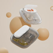 Portable Pill Box Dispenser Sealed Large Capacity Seven Days a Week Medication Organizer, Color: 4 Grids Gray