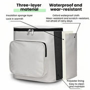 Electrical Motorcycle Water-resistant Rear Backrest Hanging Bag Large Capacity Helmet Storage Bag(White)