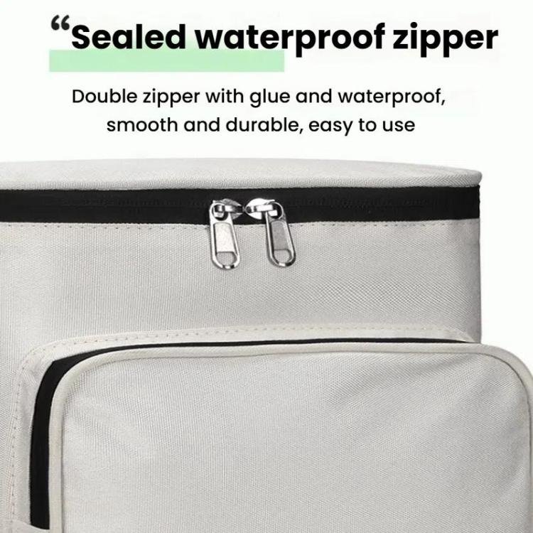 Electrical Motorcycle Water-resistant Rear Backrest Hanging Bag Large Capacity Helmet Storage Bag(White)