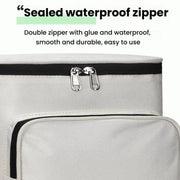 Electrical Motorcycle Water-resistant Rear Backrest Hanging Bag Large Capacity Helmet Storage Bag(White)