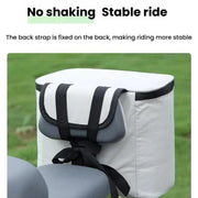 Electrical Motorcycle Water-resistant Rear Backrest Hanging Bag Large Capacity Helmet Storage Bag(Black)