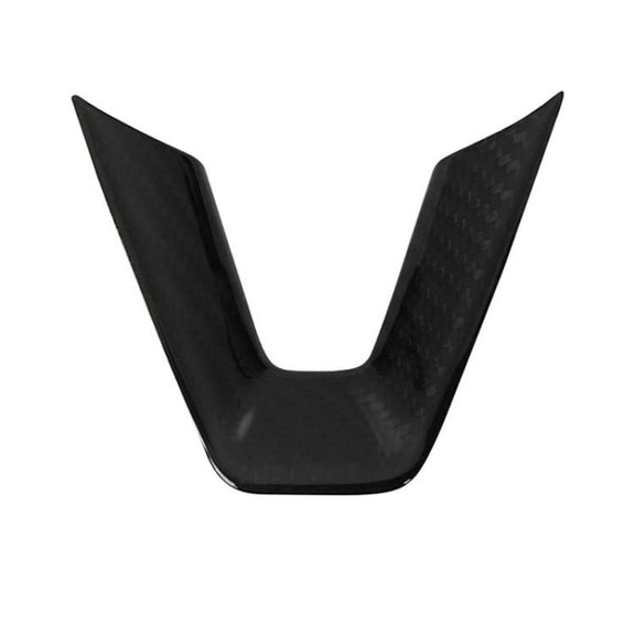 For Tesla Model 3 Car Modification Interior Carbon Fiber Steering Wheel Patch, Style: Glossy