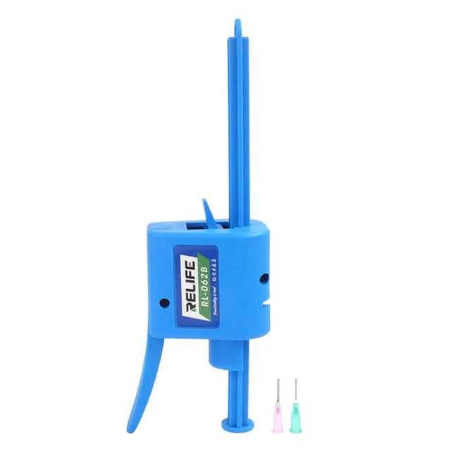 RELIFE RL-062B 30CC Manual Glue Tapper Cell Phone Repair Motherboard Soldering Oil Syringe Booster Tin Paste Syringe Pusher