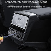 For Tesla New Model 3 / Y Car Rear Air Conditioning Vent Protection Frame, Style: Matte Carbon Pattern