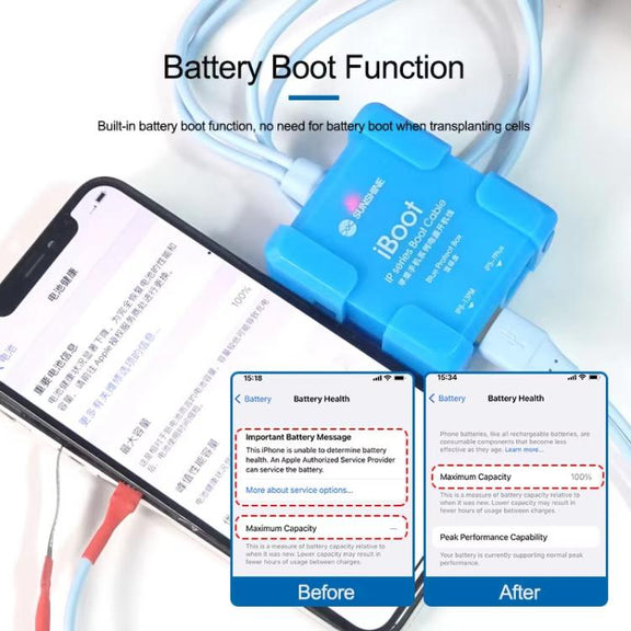 SUNSHINE iBoot A For iPhone Battery Power Supply Test Boot Cable Cell Phone Repair Boot Control Line