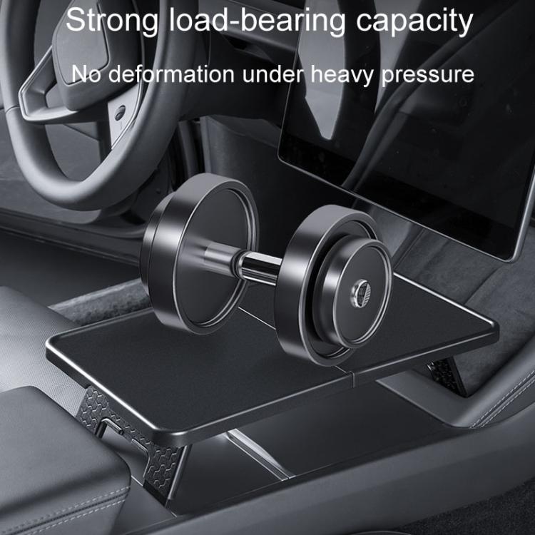 For Tesla Model Y / 3 Car Front Center Control Plate Folding Tray Table(Black)