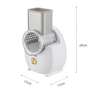 CY-661 3-in-1 Kitchen Multifunctional Roller Electric Vegetable Cutter, Spec: White Wireless Model