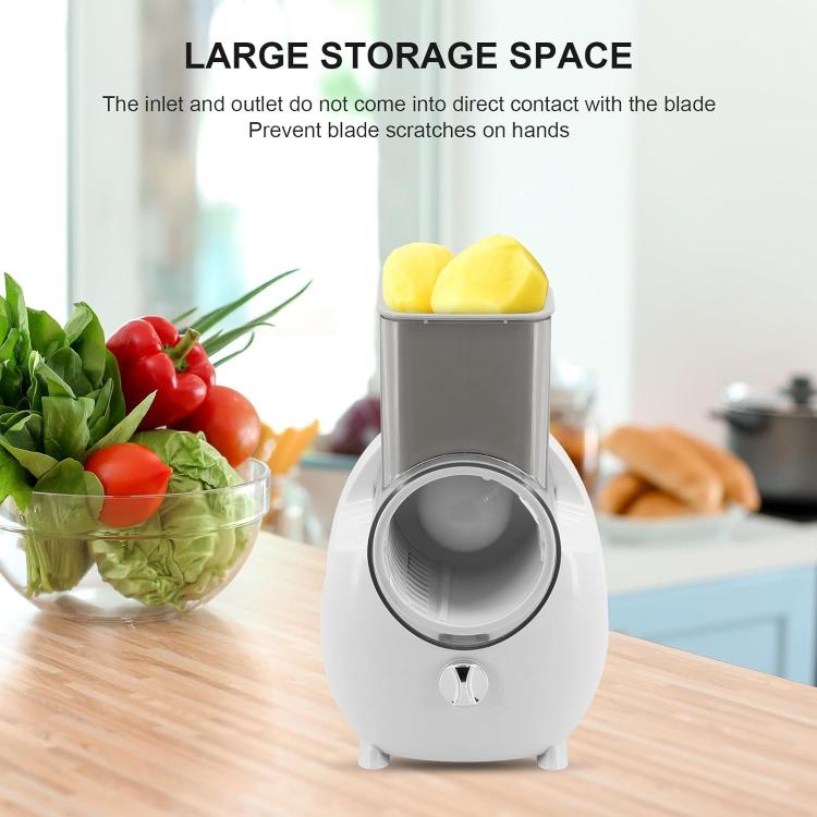 CY-661 3-in-1 Kitchen Multifunctional Roller Electric Vegetable Cutter, Spec: White EU Plug
