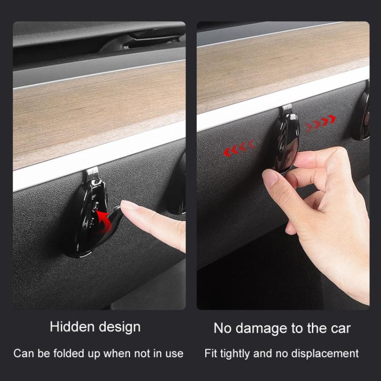 For Tesla Model 3 / Y 2022-2024 Passenger Concealed Glove Box Hook(Black)