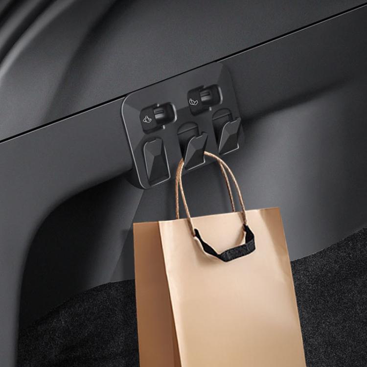 For Tesla Model Y Car Hidden Trunk Modification Button Folding Hook(Black)