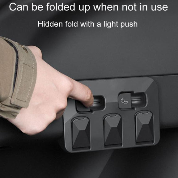 For Tesla Model Y Car Hidden Trunk Modification Button Folding Hook(Black)