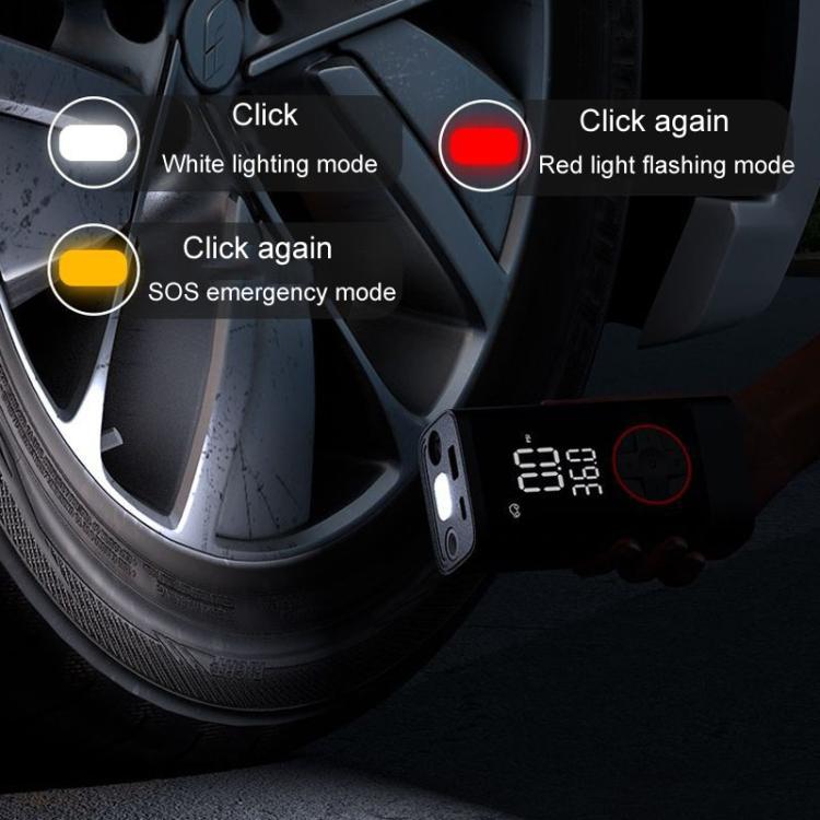 ATJ-004 Smart Wireless Digital Display Portable Car Tire Pump Multi-Function Inflator(Lithium Battery Model)