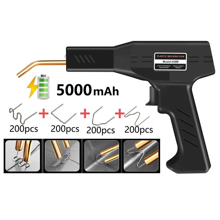 Rechargeable Car Bumper Plastic Repair Welding Machine, Specification: Black+800 Welding Nails