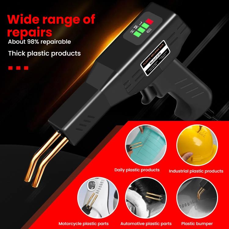 Rechargeable Car Bumper Plastic Repair Welding Machine, Specification: Black+200 Welding Nails