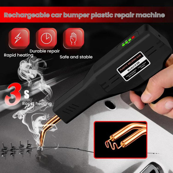 Rechargeable Car Bumper Plastic Repair Welding Machine, Specification: Black+800 Welding Nails