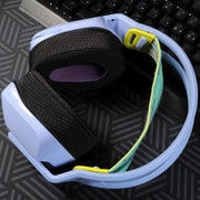 For Logitech G733 LIGHTSPEED Headset 1pair Ear Pads Sponge Soft Cushion, Color: Ice Feeling Black Purple