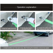 Emergency Elastic Retractable Double Layer Auto Elastic Car Tow Rope