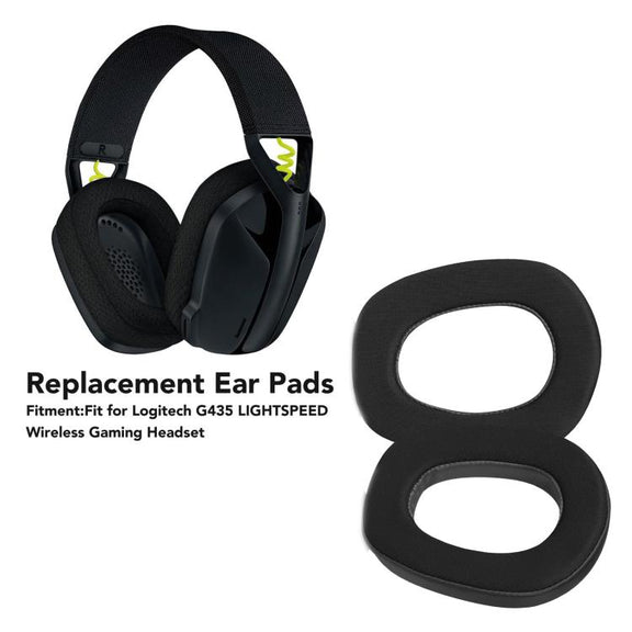 For Logitech G435 Headset 1pair Cool Leather Earpads Earmuffs Sponge Cover(Black)
