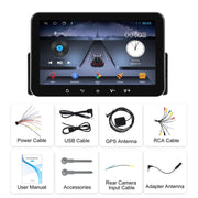 7 inch Horizontal Screen Android 13.0 Single Spindle Universal Car Multimedia Player, Style: Standard+Camera+Mic