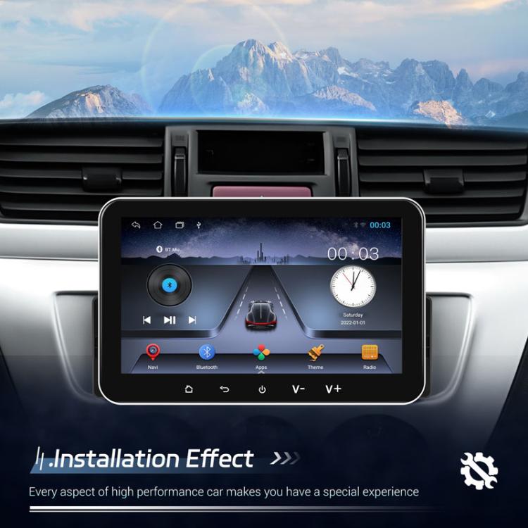 7 inch Horizontal Screen Android 13.0 Single Spindle Universal Car Multimedia Player, Style: Standard+Camera+Mic