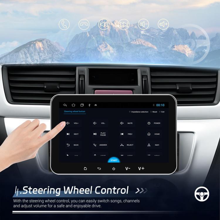 7 inch Horizontal Screen Android 13.0 Single Spindle Universal Car Multimedia Player, Style: Standard+Camera+Mic