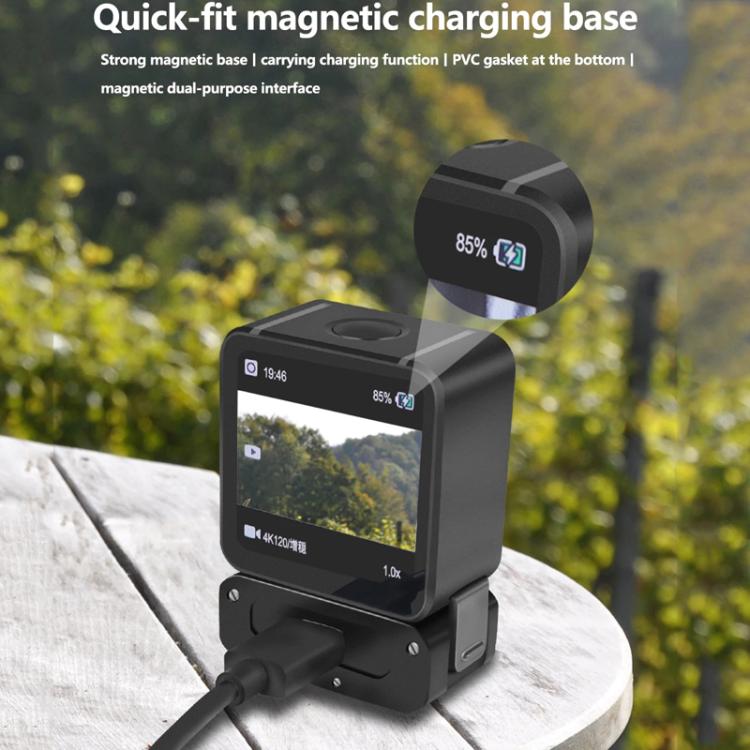 For DJI Osmo Action 2 Camera Magnetic Charging Base with 1/4 Inch & Arri Hole, Spec: Only Base