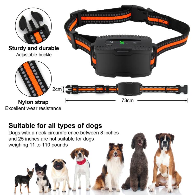 Anti-Barking Dog Collar Pet Remote Control Training Barking Control Device(Black)